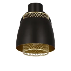 Oświetlenie Przedpokoju|Oświetlenie Jadalni>Candellux Lighting Aleksandria lampa kinkiet czarny 1x40w e14 klosz czarny+złoty