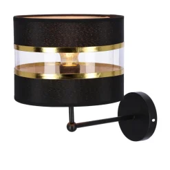 Oświetlenie Sypialni|Oświetlenie Salonu>Candellux Lighting Andy lampa kinkiet czarny 1X40W E27 abażur