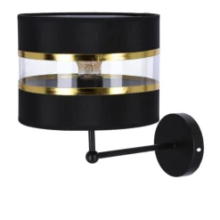 Oświetlenie Sypialni|Oświetlenie Salonu>Candellux Lighting Andy lampa kinkiet czarny 1X40W E27 abażur