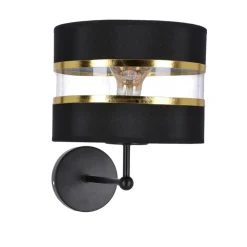 Oświetlenie Sypialni|Oświetlenie Salonu></noscript>Candellux Lighting Andy lampa kinkiet czarny 1X40W E27 abażur