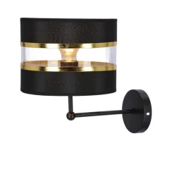 Oświetlenie Sypialni|Oświetlenie Salonu></noscript>Candellux Lighting Andy lampa kinkiet czarny 1X40W E27 abażur