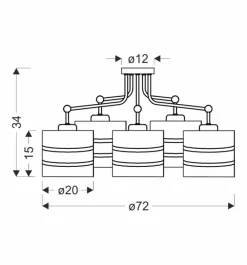 Oświetlenie Przedpokoju|Oświetlenie Jadalni>Candellux Lighting ANDY LAMPA WISZĄCA CZARNY E27 ABAŻUR CZARNY+ZŁOTY