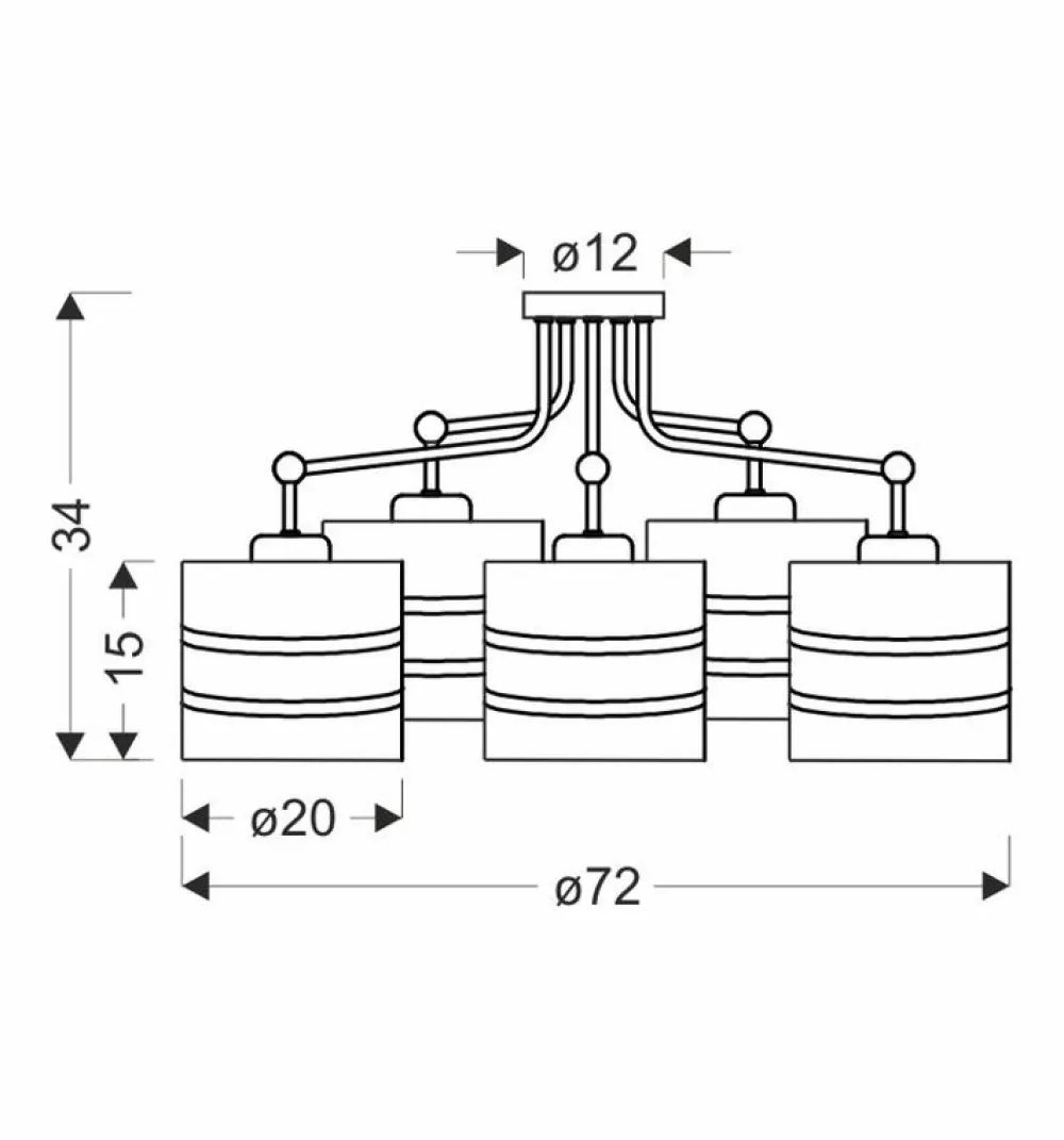 Oświetlenie Przedpokoju|Oświetlenie Jadalni>Candellux Lighting ANDY LAMPA WISZĄCA CZARNY E27 ABAŻUR CZARNY+ZŁOTY
