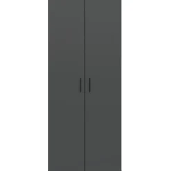 Meble Dla Dzieci|Meble Młodzieżowe>INTER MEBLE owa szafa dwudrzwiowa do sypialni BARENA z drążkiem antracyt