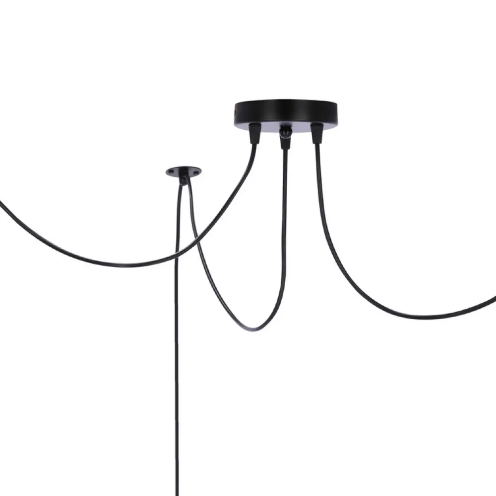 Oświetlenie Przedpokoju|Oświetlenie Jadalni>Candellux Lighting Assam p lampa wisząca czarny+złoty 3x60w e27 abażur czarny+złoty pasek