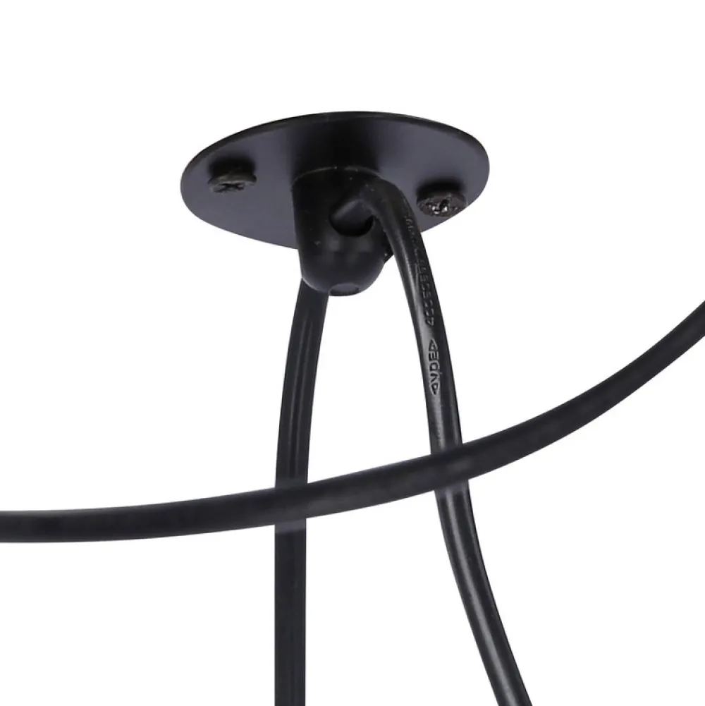 Oświetlenie Przedpokoju|Oświetlenie Jadalni>Candellux Lighting Assam p lampa wisząca czarny+złoty 3x60w e27 abażur czarny+złoty pasek