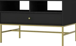 Ławy I Stoliki>Lempert Ława kawowa z szufladą do salonu 60 cm TOKEN czarny grafit