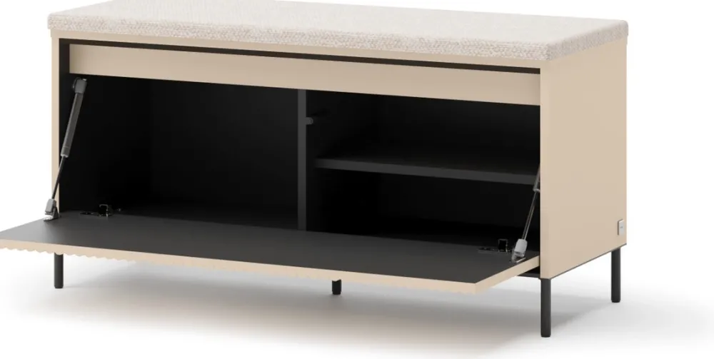 Garderoby|Zestawy Mebli Do Przedpokoju>lenart. Ławka do przedpokoju 101 cm wiatrołapu z oświetleniem LED i półką na buty TREND