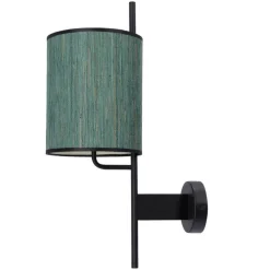 Oświetlenie Pokoju Dziecięcego|Oświetlenie Sypialni></noscript>Candellux Lighting BENDI LAMPA ŚCIENNA KINKIET CZARNY, ABAŻUR ZIELONY