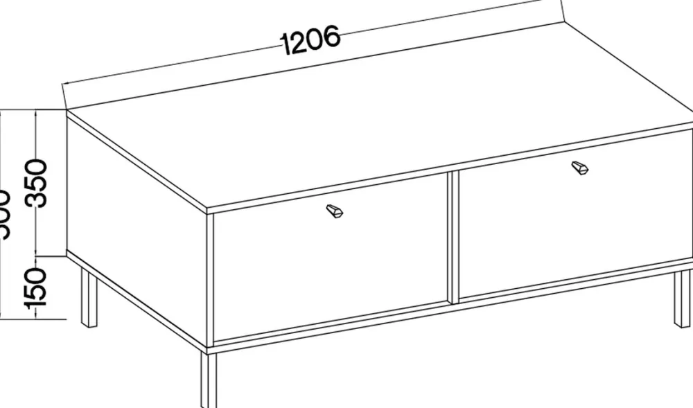 Zestawy Mebli Do Salonu|Szafki Rtv>Lempert Beżowa dwudrzwiowa szafka RTV pod telewizor 120 cm TOKEN beż piaskowy