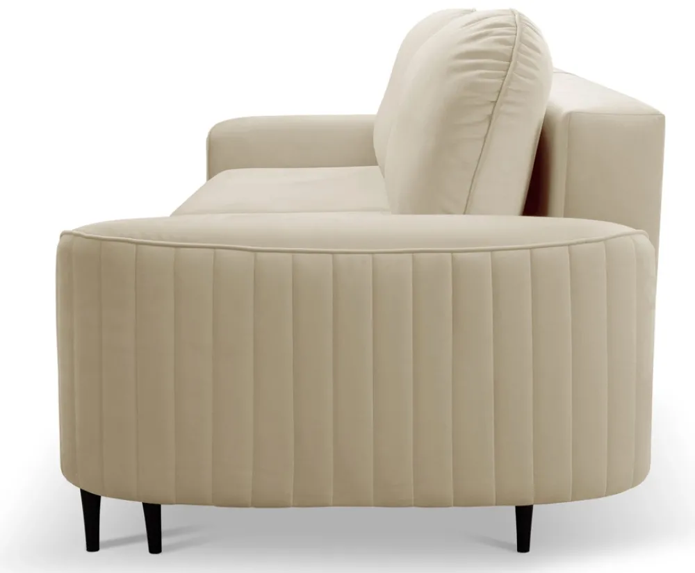 Meble Dla Dzieci|Kanapy I Sofy>LASKI Beżowa kanapa do salonu nowoczesna z funkcją spania i pojemnikiem VELINA