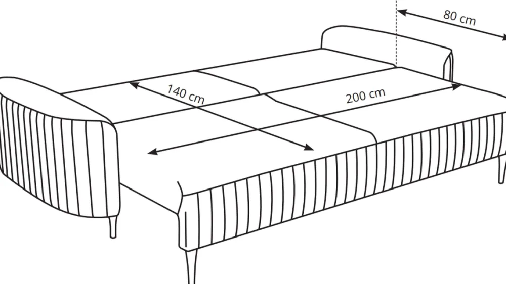 Meble Dla Dzieci|Kanapy I Sofy>LASKI Beżowa kanapa do salonu nowoczesna z funkcją spania i pojemnikiem VELINA