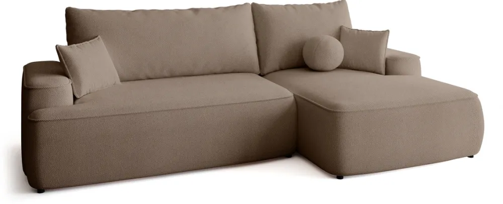 Meble Dla Dzieci|Meble Młodzieżowe>BROMARKT Beżowa kanapa narożna do salonu z funkcją spania CARMELLO