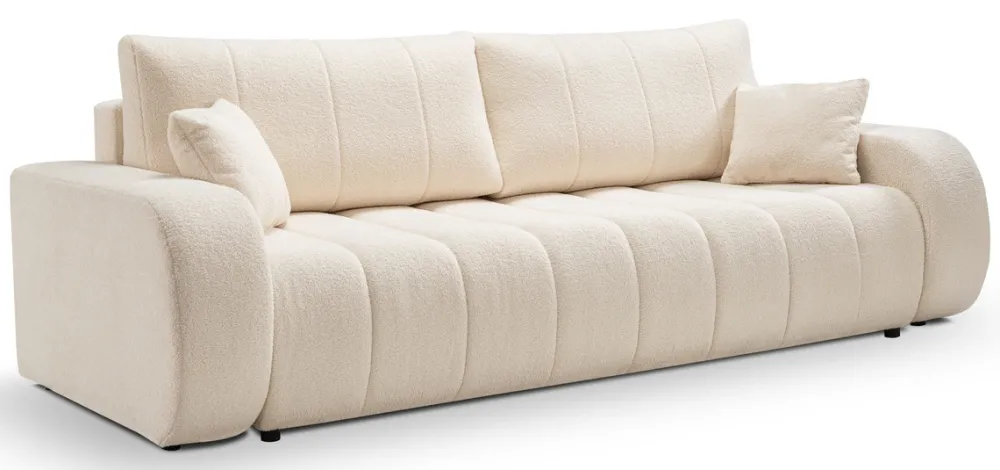 Meble Dla Dzieci|Meble Młodzieżowe>LASKI Beżowa kanapa rozkładana do salonu BLISS z pojemnikiem