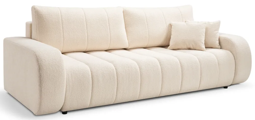 Meble Dla Dzieci|Meble Młodzieżowe>LASKI Beżowa kanapa rozkładana do salonu BLISS z pojemnikiem