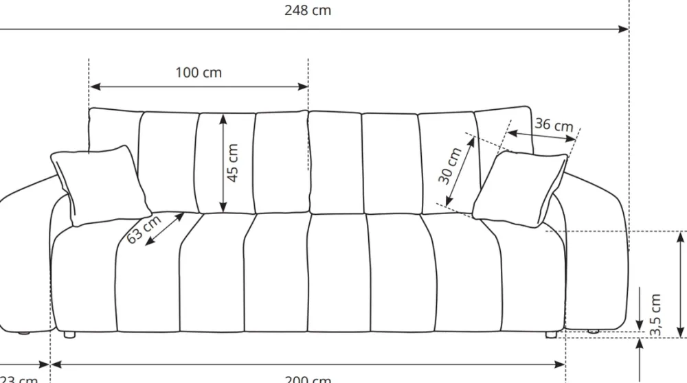 Meble Dla Dzieci|Meble Młodzieżowe>LASKI Beżowa kanapa rozkładana do salonu BLISS z pojemnikiem