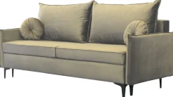 Kanapy I Sofy|Meble Dla Dzieci>UNISTYL MEBLE Beżowa kanapa z funkcją spania do salonu na nóżkach LIVO