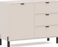 Zestawy Mebli Do Salonu|Komody>Stolar Beżowa komoda do salonu 109 cm trzy szuflady szafka beż piaskowy CALISSA
