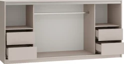 Komody>BROMARKT Beżowa nowoczesna komoda 200 cm z szufladami do sypialni TOP beż piaskowy