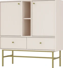 Komody>Lempert Beżowa nowoczesna komoda do salonu 100 cm TOKEN beż piaskowy