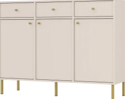 Komody>Lempert Beżowa nowoczesna komoda do salonu z szufladami TOKEN beż piaskowy