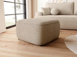 Meble Dla Dzieci|Pufy>BROMARKT Beżowa nowoczesna pufa boucle do salonu CARMELLO