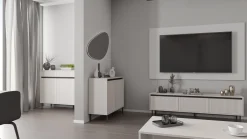 Zestawy Mebli Do Salonu|Witryny></noscript>Lempert Beżowa nowoczesna witryna do salonu 56 cm na nóżkach OMEGA beż piaskowy