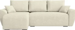 Narożniki>IZABELLA MEBLE Beżowa rogówka do salonu z funkcją spania i pojemnikiem ROTTERDAM