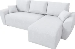 Narożniki></noscript>IZABELLA MEBLE Beżowa rogówka do salonu z funkcją spania i pojemnikiem ROTTERDAM