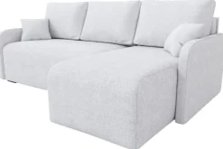 Meble Dla Dzieci|Meble Młodzieżowe></noscript>IZABELLA MEBLE Beżowa rozkładana rogówka z funkcją spania boucle MALEN