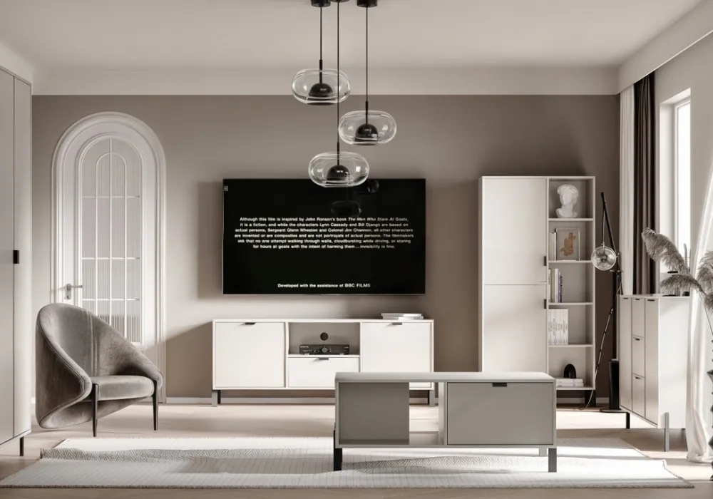 Szafy Dwudrzwiowe|Szafy Młodzieżowe>Stolar Beżowa szafa dwudrzwiowa do salonu sypialni CALISSA