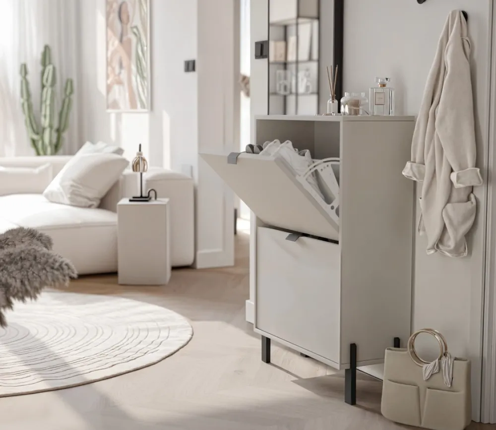 Szafy Dwudrzwiowe|Szafy Młodzieżowe>Stolar Beżowa szafa dwudrzwiowa do salonu sypialni CALISSA