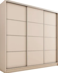 Szafy Trzydrzwiowe|Szafy Do Przedpokoju>BROMARKT Beżowa szafa przesuwna do sypialni 200 cm TOP MAX beż piaskowy
