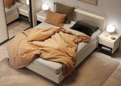 Zestawy Mebli Do Sypialni|Szafki Nocne></noscript>lenart. Beżowa szafka nocna stolik do sypialni TREND z oświetleniem