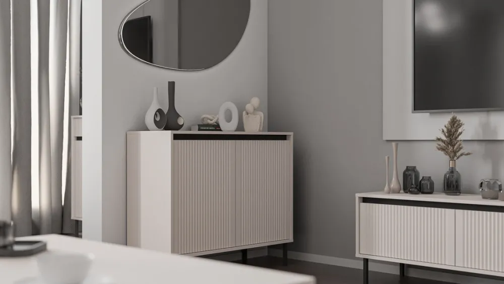 Zestawy Mebli Do Salonu|Szafki Rtv>Lempert Beżowa szafka RTV pod telewizor 178 cm z szufladami OMEGA beż piaskowy