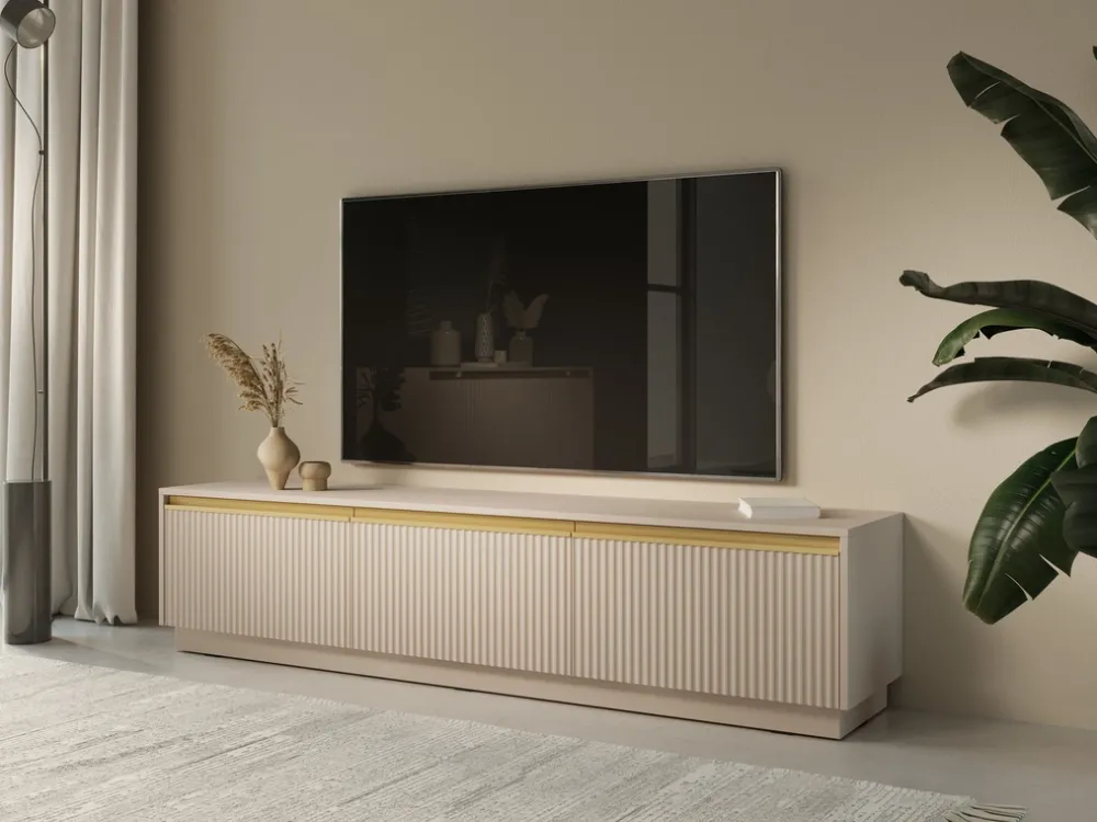 Szafki Rtv>PIASKI Beżowa szafka RTV pod telewizor 180 cm RAVO beż piaskowy