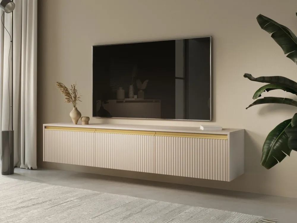 Szafki Rtv>PIASKI Beżowa szafka RTV pod telewizor 180 cm RAVO beż piaskowy