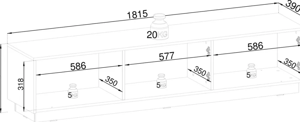 Szafki Rtv>PIASKI Beżowa szafka RTV pod telewizor 180 cm RAVO beż piaskowy