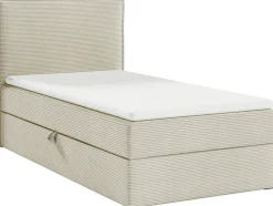 Łóżka Młodzieżowe|Łóżka Ze Stelażem>BROMARKT Beżowe łóżko do pokoju dziecka kontynentalne 90x200 cm MALIBU