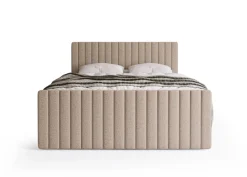 Meble Młodzieżowe|Łóżka Młodzieżowe></noscript>BROMARKT Beżowe łóżko kontynentalne DREAM DUO 140x200 cm z pojemnikiem na pościel