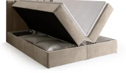 Meble Młodzieżowe|Łóżka Młodzieżowe>BROMARKT Beżowe łóżko kontynentalne 140x200 cm z pojemnikiem DENVER