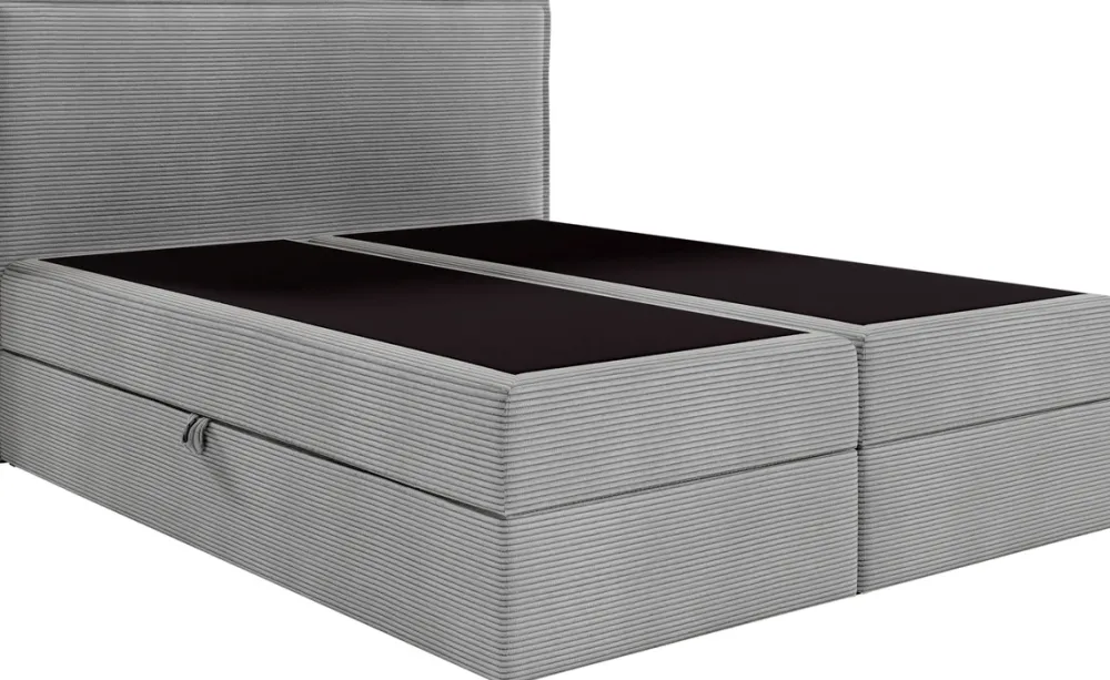 Łóżka Młodzieżowe|Łóżka Ze Stelażem>BROMARKT Beżowe łóżko tapicerowane kontynentalne 140x200 cm do sypialni MALIBU