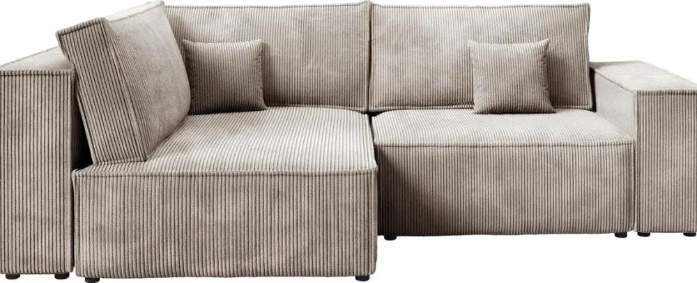 Meble Dla Dzieci|Meble Młodzieżowe>BROMARKT Beżowy narożnik do salonu z funkcją spania PEDRO DUO