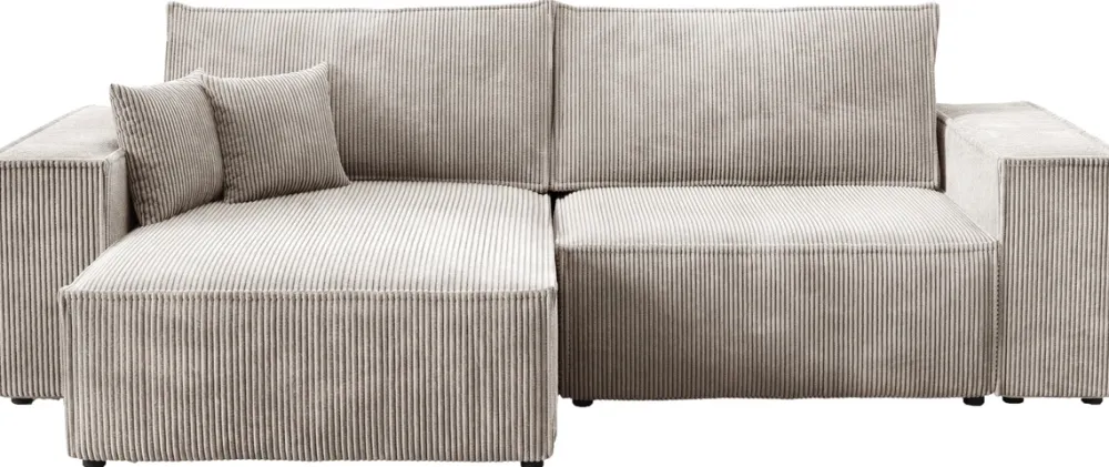 Meble Dla Dzieci|Meble Młodzieżowe>BROMARKT Beżowy narożnik do salonu z funkcją spania PEDRO