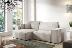 Meble Dla Dzieci|Meble Młodzieżowe>BROMARKT Beżowy narożnik do salonu z funkcją spania PEDRO