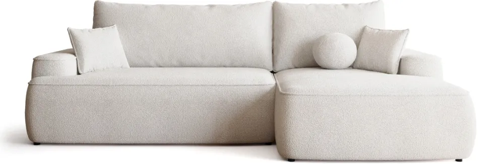 Meble Dla Dzieci|Meble Młodzieżowe>BROMARKT Beżowy narożnik z funkcją spania do salonu CARMELLO boucle