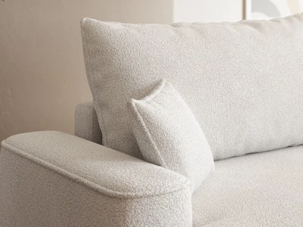 Meble Dla Dzieci|Meble Młodzieżowe>BROMARKT Beżowy narożnik z funkcją spania do salonu CARMELLO boucle