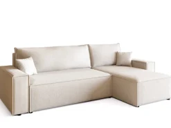 Meble Dla Dzieci|Meble Młodzieżowe>KENIX Beżowy nowoczesny narożnik do salonu ADI z funkcją spania