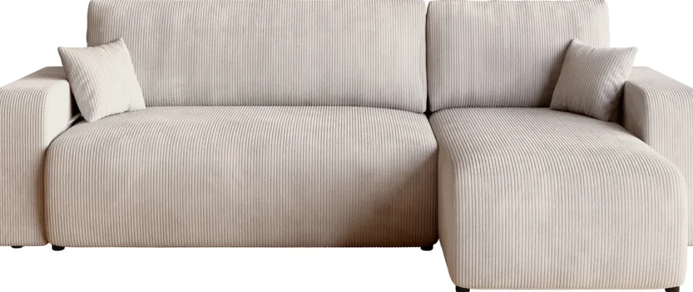 Meble Dla Dzieci|Meble Młodzieżowe>BROMARKT Beżowy rozkładany narożnik do salonu z funkcją spania PUMI