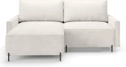 Narożniki|Meble Dla Dzieci>BROMARKT Beżowy rozkładany narożnik do salonu na nóżkach z funkcją spania NORTON